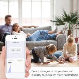 Zigbee Temperature Humidity Sensor Tuya Smart Home Indoor Hygrometer Thermometer Detector Work With Alexa Google Home Assistant