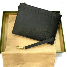 Briefcases High-grade Soft Calf Leather Clutch Bag Men's Casual Business Large Capacity Envelope