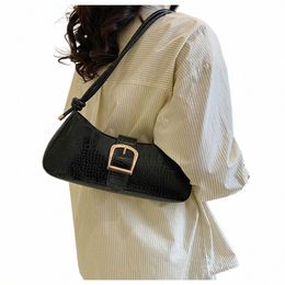 vintage Handbags For Women Solid PU Leather Hasp Shoulder Crossbody Bag Luxury Designer Ladies Underarm Bags Hobo 2023 Fi X5OA#