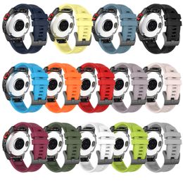 26 20 22mm Silicone Watch Band Straps for Garmin Fenix 6X 6 6S Pro 5X 5 5S 7X 7 7S 3HR Easy Fit Quick Release Wristband Bracelet
