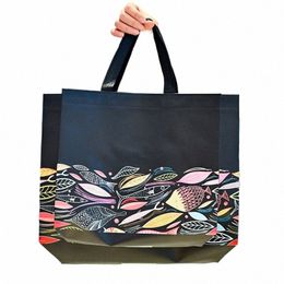 butterfly Cats Eco Shop Bag Folding Takeaway Bag N-woven Film Coated Reusable Shop Bag Travel Grocery Folding Bags M1p0#