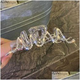 Hair Clips Awaytr Diamond Metal Clip Suitable For Women Shiny Bucket Crystal Pearl Accessories Jewellery Gifts Y240329 Drop Delivery Pro Ot23R