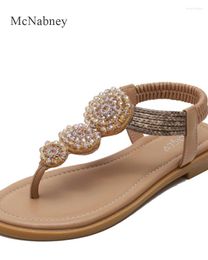 Casual Shoes Bohemian Roman Style Women Sandals For Beach Vacation Flat Round Toe Temperament And Fashion Comfortable Soft