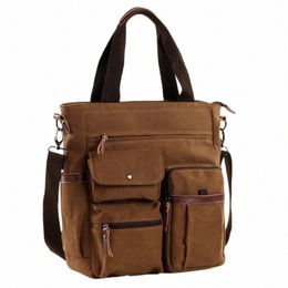 new Men Canvas Handbags Fi Waterproof Travel Totes Male Large High Quality Shoulder Bag Men's Crossbody Bag S9Gk#