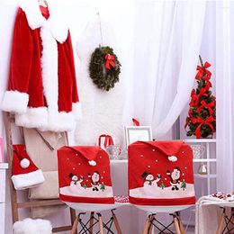 Chair Covers Christmas Cover Decoration 2024 For Home Table Dinner Back Decor Year Party Supplies Xmas Navidad