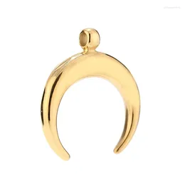 Pendant Necklaces 5pcs Stainless Steel Moon For Necklace Delicate Half Horn Charm Simple Crescent