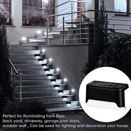 4/8/12/16/24Pcs Solar Deck Lights Outdoor Waterproof LED Fence Lights Step Garden Decorate Lamp for Patio Stairs Railing Pathway
