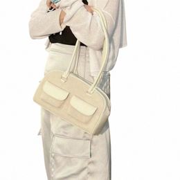 2024 New High-end Texture Niche Large-capacity Commuter Shoulder Pillow Bag Bowling Tote Bag Niche Shoulder Portable Armpit Bag x1km#