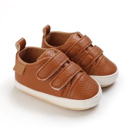 Spring And Autumn New Newborn Baby Anti Slip Walking Shoes Baby Brown Comfortable Flat Bottom Anti Dirt Shoes