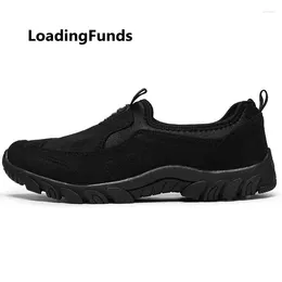 Walking Shoes LoadingFnds Men's Flat Old Men Sneakers Leather Elasticity Flexibility Easy Bending Sports Climbing Outdoor