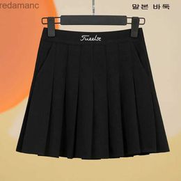 Skirts Skorts High Quality Women Golf Safety pants Summer A-line skirt Golf skirt Ladies High Waist elastic Pleated Skirt Sports Pockets Skirt 240330
