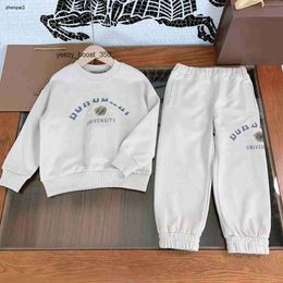 Burberrlies luxury kids designer clothes Tracksuits baby autumn suit Size 100-150 CM 2pcs minimalist design sweater and elastic waist pants Aug30