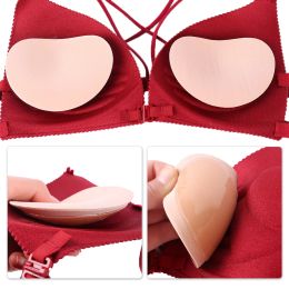 4pcs Women Breast Push Up Pad Bra Cup Thicker Silicone Bra Insert Pads Nipple Cover Stickers Patch Bikini Inserts for Swimsuit