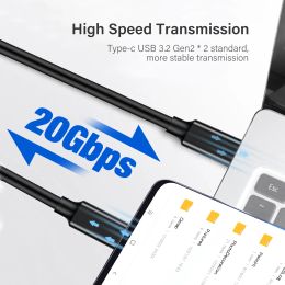 USB C to Type-C Cable 100W USB 3.2 Gen 2X2 20Gbps PD 100W Fast Charging 4K Video Data Cord for Thunderbolt 3/4 MacBook Pro 3M 5M