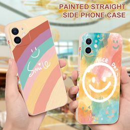 Rainbow Case For Samsung Galaxy S23 Ultra S22 S21 Plus s20 s 23 22 S21 Ultra S20 S21 FE 5G Silicone Pattern Phone Cover