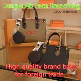 Source Store Design Shoulder Bag Jungle Tote Printed Shopping Womens Fashion High End One Handbag