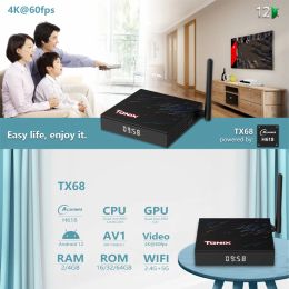 Tanix TX68 Smart TV BOX Android 12 4G 32G 64GB Allwinner H618 2.4/5G Dual Band Wifi6 4K BT 6K Media Player Set Top Box TVBOX