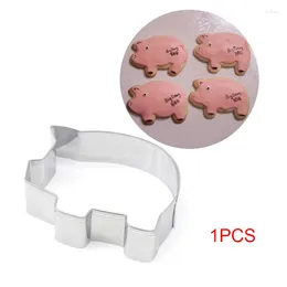 Baking Moulds 1 Pcs Stainless Steel Pig Shape Biscuit Pastry Cookie Cutter Cake Decor Mould Tools