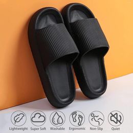 Slippers Big Size 36-45 Men Flip Flops Women Soft EVA Thick Sole Slides Summer Sandals Couples Home Non Slip Bathroom Shoe