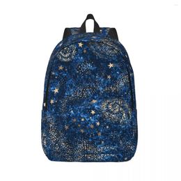 Backpack Schoolbag Student Gold Nebula Constellations And Stars Shoulder Laptop Bag School