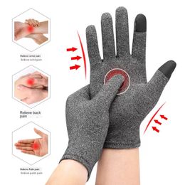 Copper Fiber Arthritis Compressed Glove Pain-relief Support Hand Brace Non-slip Treatment Gloves Black Gloves Winter Gloves