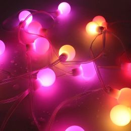 WS2812B Individually Addressable Colourful Round Ball LED String Lights SP621E Bluethooth Music Controller Waterproof IP67 DC5V