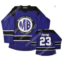 24S 40Movie Jerseys Morris Brown Academy Martin Payne Hockey Jersey Customise any name and number personality embroidery Hockey Jersey