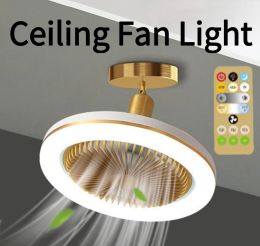 Electric Fan Ceiling Fan with Light and Control Ceiling Lamp 30W LED Chandelier E27 Lamp Holder 3 Speed Wind Mute for Home