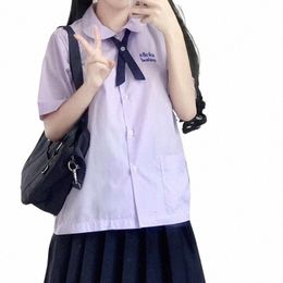 thai school uniform summer short-sleeved female Thai drama Girl from Nowhere Nanno pleated skirt JK uniform COS clothing student M3S0#