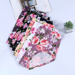 4XL-12XL Panties For Female Ladies Floral Panty High waist Plus Size Sexy Lingerie Briefs Women's Underpants Hot Sale 1Pcs/Lot