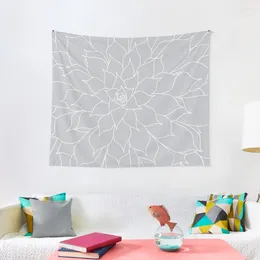 Tapestries Grey And White Succulent Tapestry Wall Room Aesthetic Decor