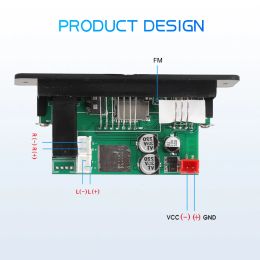 DC 12V MP3 Decoder Board 80W Amplifier 6.5mm Microphone Bluetooth 5.0 Car MP3 Player FM Radio TF AUX USB Handsfree Record Module