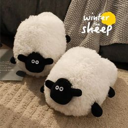 Slippers Fuzzy Lamb Slipper Women Personalised Gift Fluffy Warm Home Shoes Unisex Sheep Cuddly Plush House Floor Woman