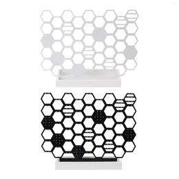 Jewelry Pouches Earring Display Stand Honeycomb Shaped With Base Large Storage Organizer For Tradeshow Keychains Shows