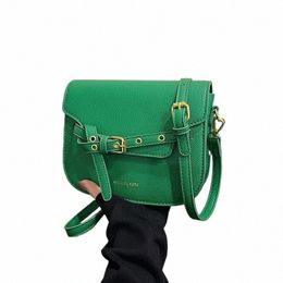 mini Small Crossbody Bag For Women 2024 Luxury Brand Semicircle Saddle Bag Green Leather Handbag Designer Ladies Shoulder Bags n8Qu#