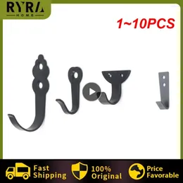 Hooks 1-10PCS Reusable Vintage Clothes Hook Four Styles Black Iron Aesthetically Pleasing Hats Coat And Hat Home