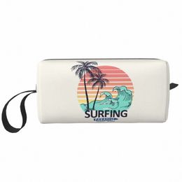 kawaii Summer Surfing Travel Toiletry Bag Women Beach Seaside Surfer Cosmetic Makeup Bag Beauty Storage Dopp Kit X0Di#