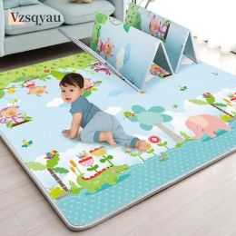 Baby Play Mat 180x200cm Doubel Sided Printed Kids Rug Educational Toys for Children Crawling Carpet Game Activity Gym Foam Floor