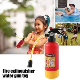 Kids Large Fire Extinguisher Bubble Gun Toy Fireman Fire Pool Toy Beach Toy Outdoor Playing Swimming Game Role Children's J9c5