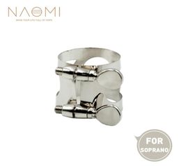 NAOMI Soprano Sax Mouthpiece Ligature W Double Screws Metal Ligature For Soprano Saxophone Mouthpiece4383206