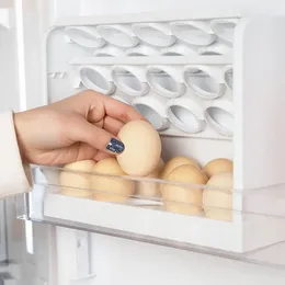 Storage Bottles 30 Grids Egg Box Large Capacity Fridge Eggs Organizer Container Shelf Fresh-keeping Case Holder Rotating