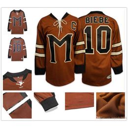 24S #10 Biebe Mystery Alaska Movie hockey Jerseys Mens SlapShot Biebe jersey S-XXXL accept custom any name number