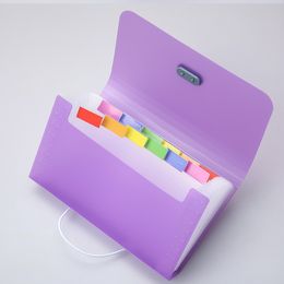 Candy Color A6 Expanding Folder Organizer Wallet Documents Organizer File Pouch Bill Folder Stationery Office School Supplies