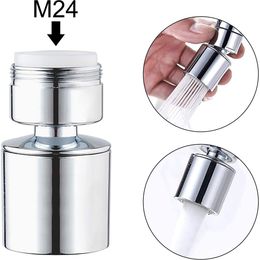 Kitchen Faucet Aerator 360 Degree Swivel Tap Water Diffuser 24mm M24 Male Thread Bathroom Water Philtre Nozzle Bubbler Mixer