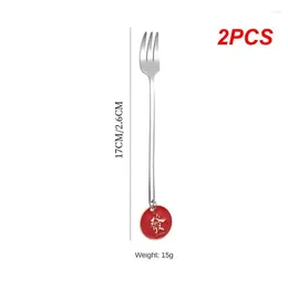 Coffee Scoops 2PCS Gift Spoon High Quality Unique Design Feel Comfortable Health And Material Decorations Fork