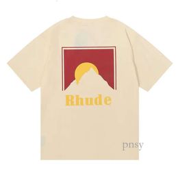 Mens Rhude Shirt Designer Summer Fashion Short Sleeve Tees Mens Shirt Rhude Europe America T-shirt Men Women Neck Size S-xl Tee Shirt 422