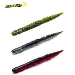 2023 New ElITE Ultrasoft Worm Bait Drop Shot Texas Rig Soft Lure For Bass Fishing Accessories Free Shipping