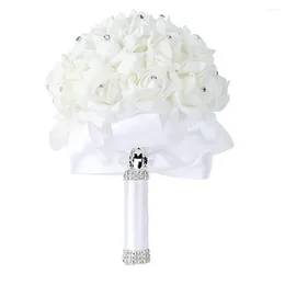 Decorative Flowers Holding Bouquet For Bride Artificial Wedding Hand Simulation Bridal Bouquets