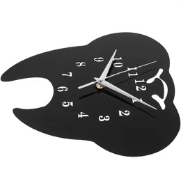 Wall Clocks Digital Clock Tooth Shaped Delicate Acrylic Vintage Style Decor Household Convenient Bedroom Office