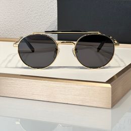 Retro Round Sunglasses Shades Gold Dark Grey for Women Men Summer Sunnies Lunettes de Soleil Glasses Occhiali da sole UV400 Eyewear